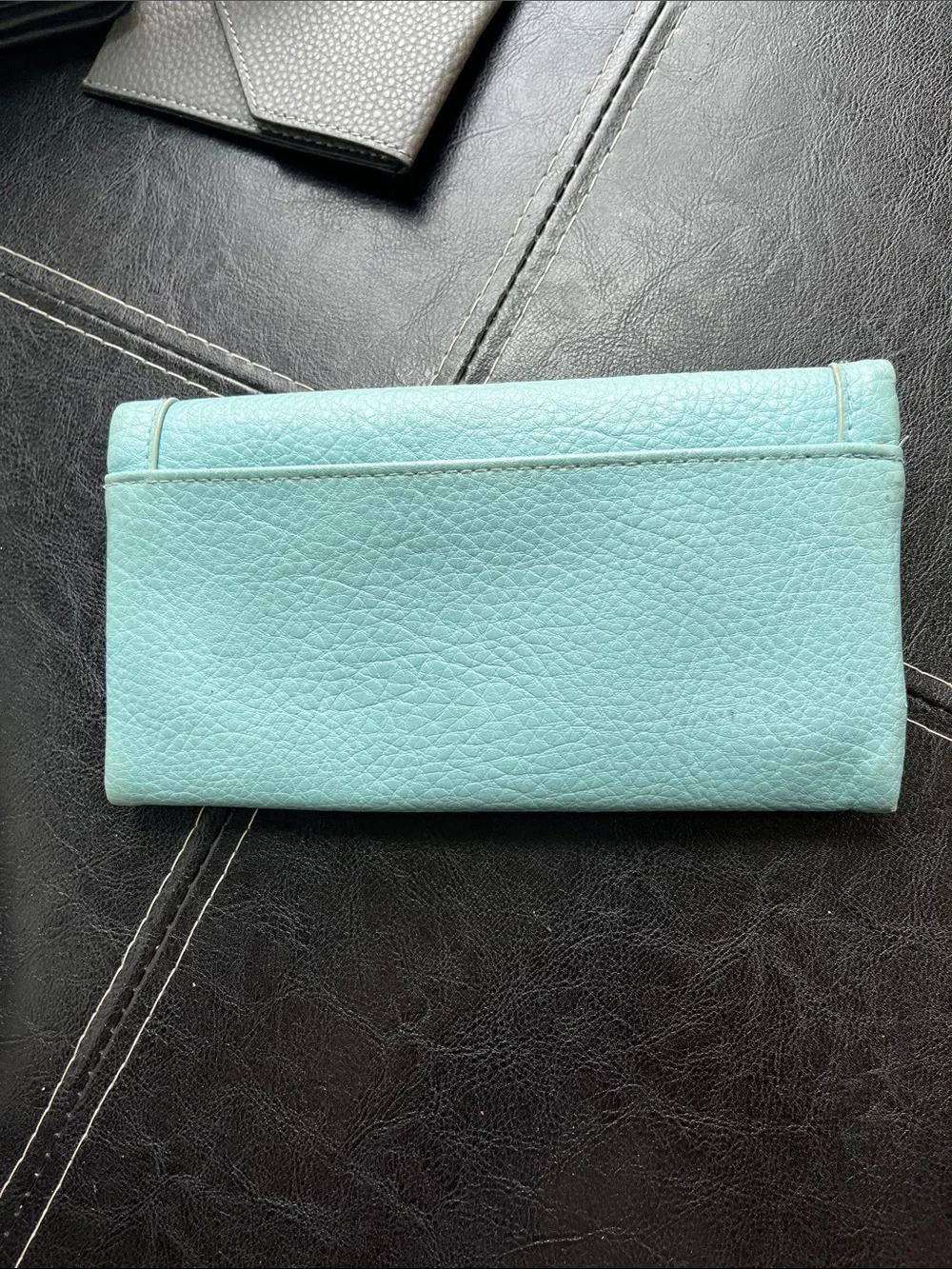 Source Unknown Floral Pink Clutch Wallet with Gold Plaque